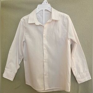 Classic White Kids Button-Up Shirt Size 4-5